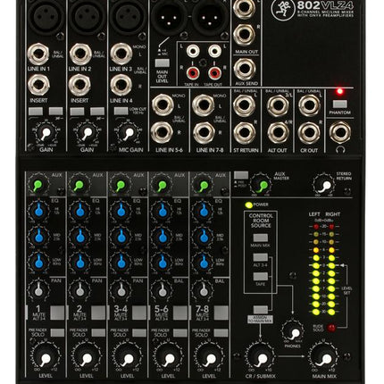 Mackie 802VLZ4 8 Channel Mixer Analog Compact Mixers With Onyx (802 VLZ4/802-VLZ4)