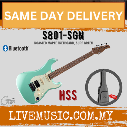 GTRS S801-SGN Intelligent Electric Guitar Roated Maple FB, Surf Green