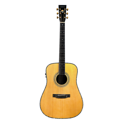 Enya T10S-De 41" Tribute Series Sitka Spruce Solid Top Dreadnought Acoustic Guitar EQ With Hardcase (T10S DE/T10SDE)