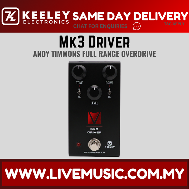 Keeley Mk3 Driver Andy Timmons Full Range Overdrive Guitar Pedal