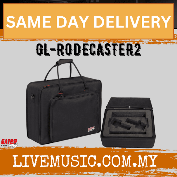 Gator GL-RODECASTER2 Lightweight Case for Rodecaster Pro and Two Mics ( GL RODECASTER2 / GLRODECASTER2 )