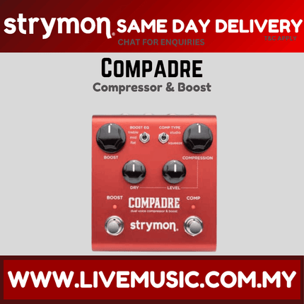 Strymon Compadre Dual Voice Compressor & Boost Guitar Effects Pedal