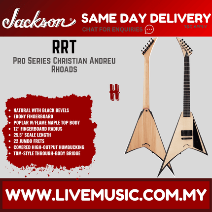 Jackson Pro Series Signature Christian Andreu Rhoads RRT, Ebony Fingerboard, Natural