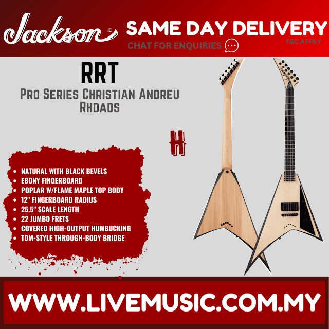 Jackson Pro Series Signature Christian Andreu Rhoads RRT, Ebony Fingerboard, Natural