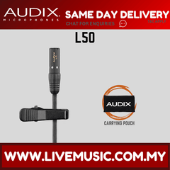 AUDIX L5O miniature lavalier condenser microphone with clip, black