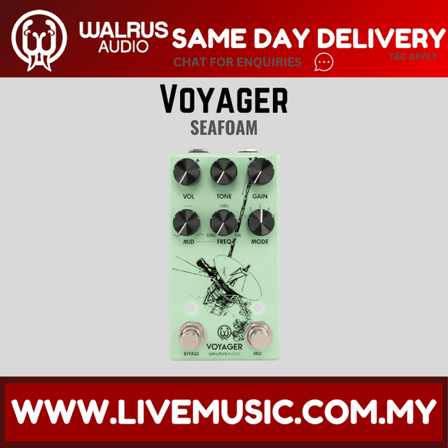 Walrus Audio Voyager Mkii Preamp Overdrive Pedal in Seafoam