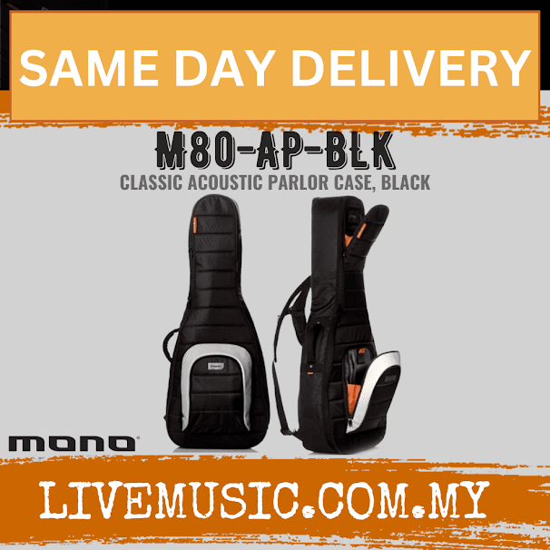 MONO Classic Acoustic Parlor Guitar Case - Black (M80-AP-BLK)