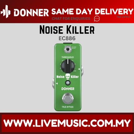 Donner Noise Killer Guitar Effect Pedal Noise Gate 2 Mode Suppressor Effect Bass True Bypass