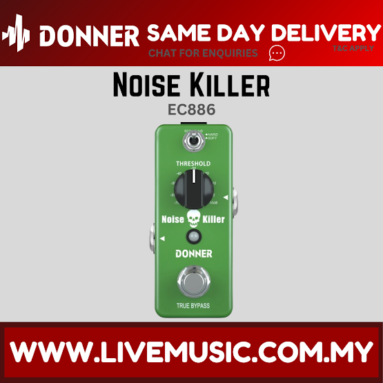 Donner Noise Killer Guitar Effect Pedal Noise Gate 2 Mode Suppressor Effect Bass True Bypass