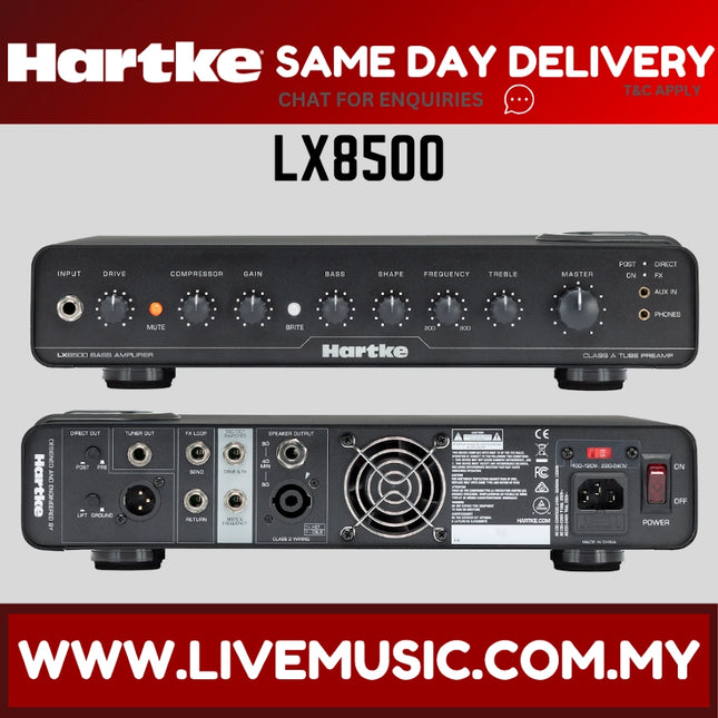 Hartke LX8500 800 watt Bass Head Amplifier ( LX8500 )