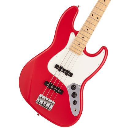 Fender Japan Hybrid II Jazz Bass Guitar, Maple Fretboard with Gig Bag - Modena Red