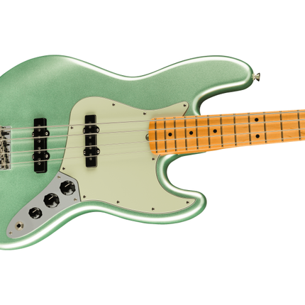 Fender American Professional II Jazz Bass Electric Guitar, Maple Fretboard - Mystic Surf Green