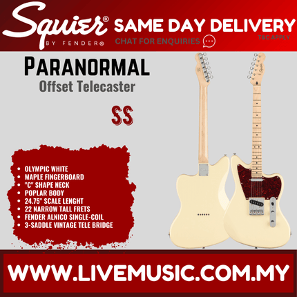 Squier Paranormal Series Offset Telecaster Electric Guitar - Olympic White