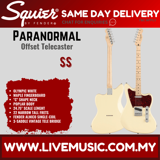 Squier Paranormal Series Offset Telecaster Electric Guitar - Olympic White