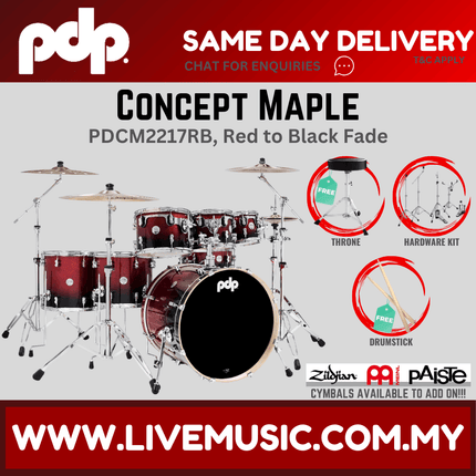 PDP by DW CM7 Concept Maple Shell Pack - 7-piece without Cymbals - (PDCM2217)