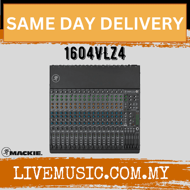 Mackie 1604VLZ4 16 Channel Mixer Analog Compact Mixers With Onyx (1604 VLZ4/1604-VLZ4)