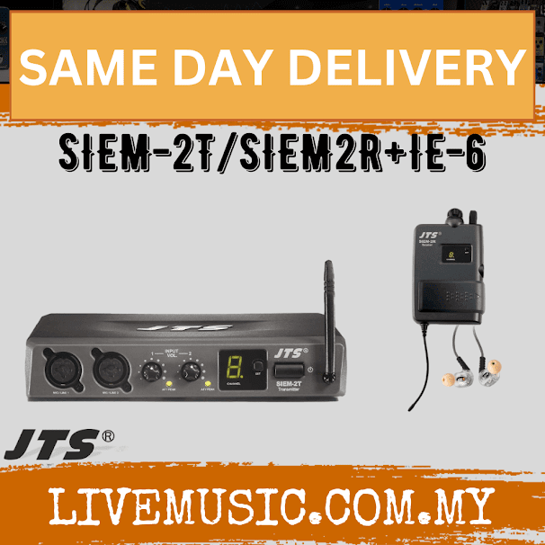 JTS SIEM-2T/SIEM2R+IE-6 Entry level single pack UHF PLL in ear monitoring system with IE-6 earphone