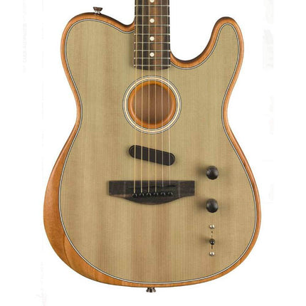 Fender American Acoustasonic Telecaster Guitar Ebony Fretboard with Bag - Sonic Gray
