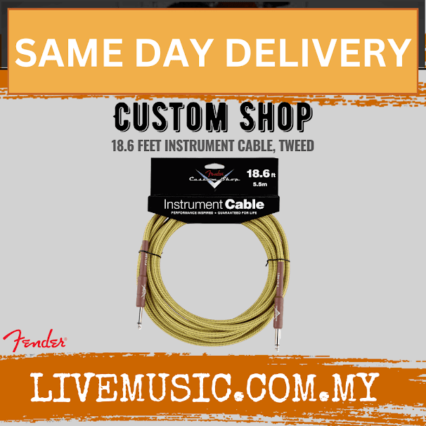 Fender Custom Shop Instrument Cable 18.6ft - Tweed