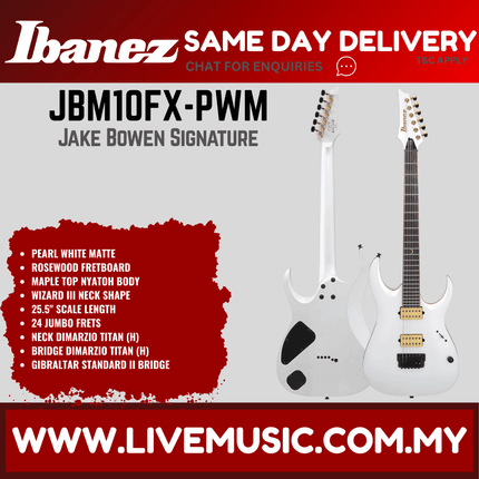 Ibanez JBM10FX-PWM Jake Bowen Signature Electric Guitar (JBM10FX)