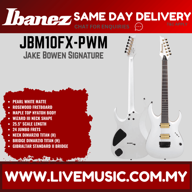 Ibanez JBM10FX-PWM Jake Bowen Signature Electric Guitar (JBM10FX)