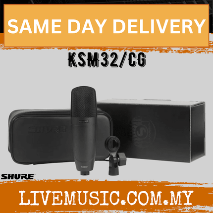 Shure KSM32/CG Large Diaphragm Condenser Microphone - Charcoal Gray ( KSM32-CG / KSM32CG / KSM32 CG )