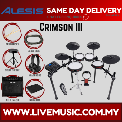 Alesis Crimson III Electronic Drum Kit With Mesh Heads ( Crimson 3 Crimson3 CrimsonIII )