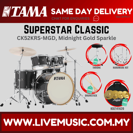 Tama Superstar Classic CK52KRS 5-Piece Drum Set With KDZ141620 Cymbal Set - ( CK-52KRS )