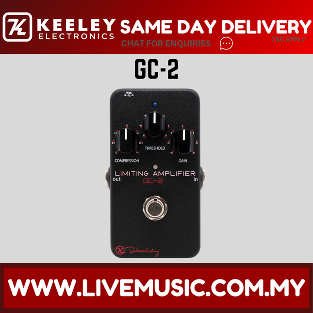 Keeley GC-2 Limiting Amplifier Guitar Compression Effects Pedal (GC2/GC 2)