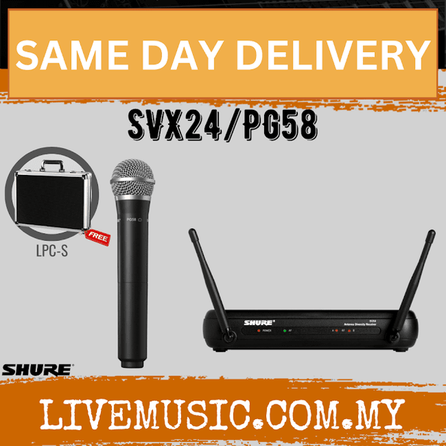 Shure SVX24/PG58 Wireless Vocal System ( SVX24-PG58 / SVX24PG58 )