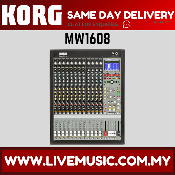 Korg MW-1608 16-Channel Hybrid Mixer With 12 Mic Preamps ( MW1608 / MW 1608 )