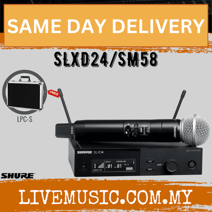Shure SLXD24/SM58 Wireless System with SM58 Handheld Transmitter ( SLXD SLXD24-SM58 / SLXD24SM58 )