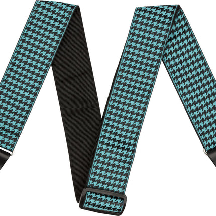 Fender Houndstooth Jacquard Guitar Strap - Teal