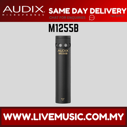 Audix M1255B Miniature Condenser Microphone - Black (M1255 B/M1255-B)