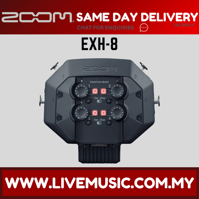 ZOOM EXH-8 expander capsule for H8, dark metal control panel with knobs