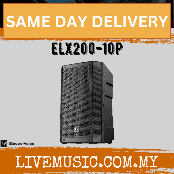 EV Electro-Voice ELX200-10P 1200W 10" Powered Speaker With Speaker Stand And Cable - Each ( ELX200 10P / ELX20010P )
