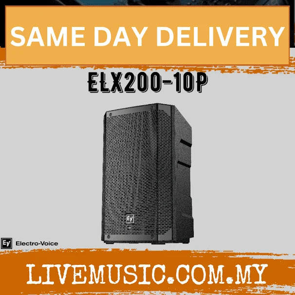 EV Electro-Voice ELX200-10P 1200W 10" Powered Speaker With Speaker Stand And Cable - Each / Pair ( ELX200 10P / ELX20010P )