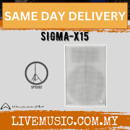 WHARFEDALE PRO SIGMA-X15 1400W PEAK 15" 2-WAY INSTALLATION LOUDSPEAKER, Each / Pair - WHITE (SIGMA X15/SIGMAX15)