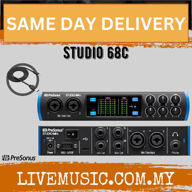 PreSonus Studio 68c USB-C Audio Interface / 6-in/6-out USB-C Audio Interface