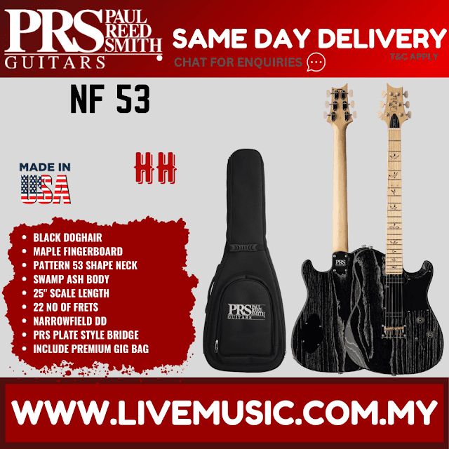 PRS NF53 Electric Guitar, Blue Matteo / Black Doghair / McCarty Tobacco Sunburst