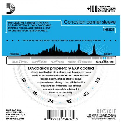 D'Addario EZ940 85/15 Bronze 12-String Acoustic Strings, Light, 10-50 (DAddario)