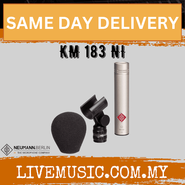 Neumann KM 183 Omnidirectional Small-diaphragm Condenser Microphone - Matte Black / Nickle (KM183 KM-183)