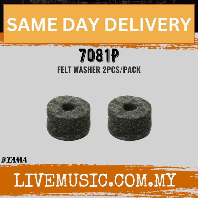 Set of two dark gray cymbal felt washers with center holes