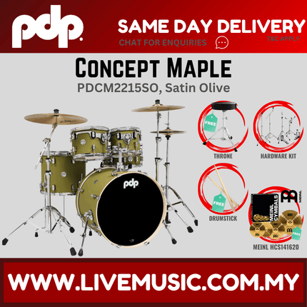 PDP by DW CM5 Concept Maple Shell Pack - 5-piece With HCS141620 Cymbal ( PDCM2215 )