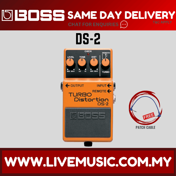 Boss DS-2 Turbo Distortion Guitar Effect Pedal (DS2 DS 2)