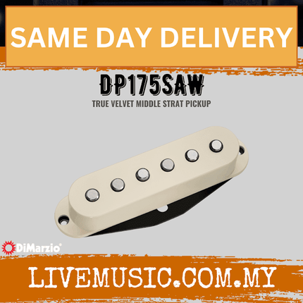 DiMarzio DP175SAW True Velvet Middle Single Coat Strat - Aged White (DP175-SAW/DP175 SAW)