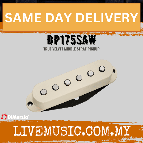 DiMarzio DP175SAW True Velvet Middle Single Coat Strat - Aged White (DP175-SAW/DP175 SAW)