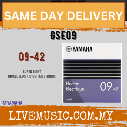 Yamaha GSE09 6-String Nickel Electric Strings (09-42) ( GSE-09 GSE 09 )