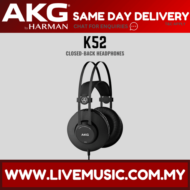 AKG K52 Closed-back Headphones (K-52 / K 52)