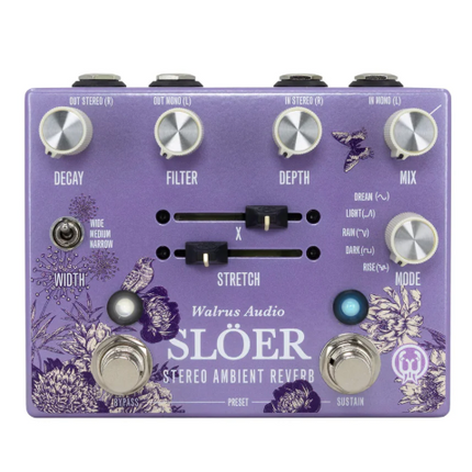 Walrus Audio SLOER Stereo Ambient Reverb Guitar Effects Pedal, Floral Series 2024